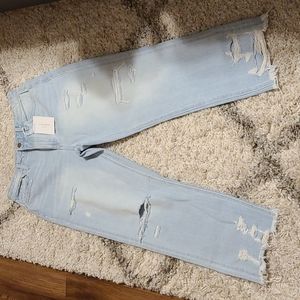 Flying Monkey HR Distressed Raw Hem Jeans